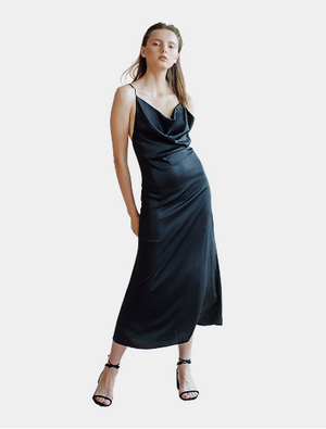 Noir Grace Midi Dress