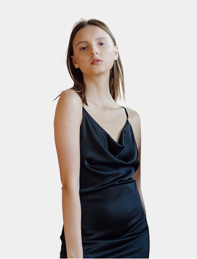 Noir Grace Midi Dress