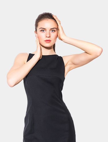 Black Strap mini dress