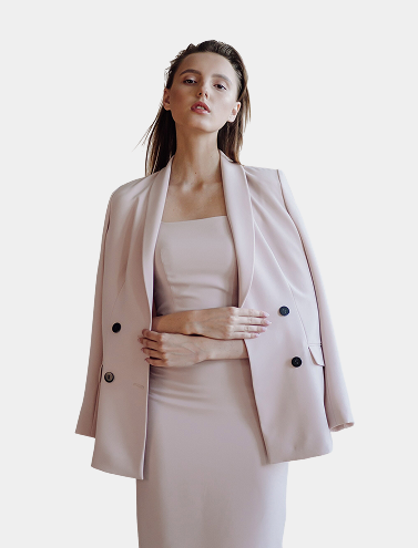 Blush Tailored Blazer Set
