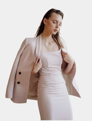 Blush Tailored Blazer Set