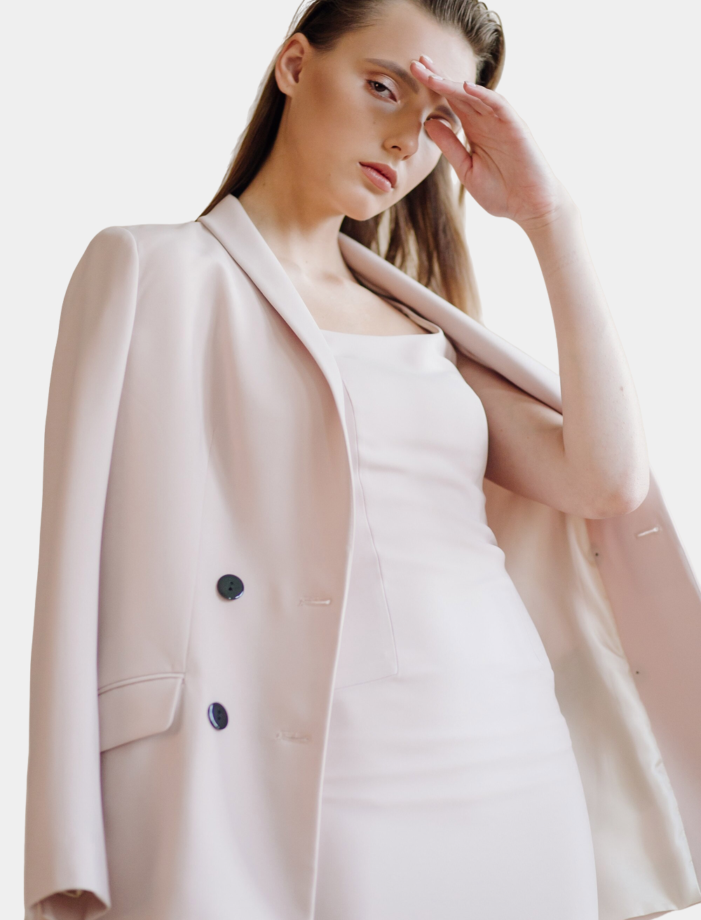 Blush Tailored Blazer Set