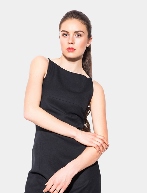 Black Strap mini dress