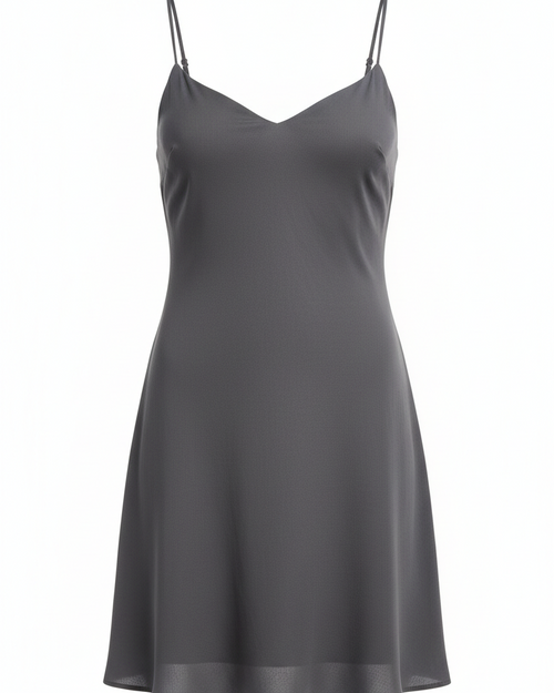 Gray Strap Mini Dress