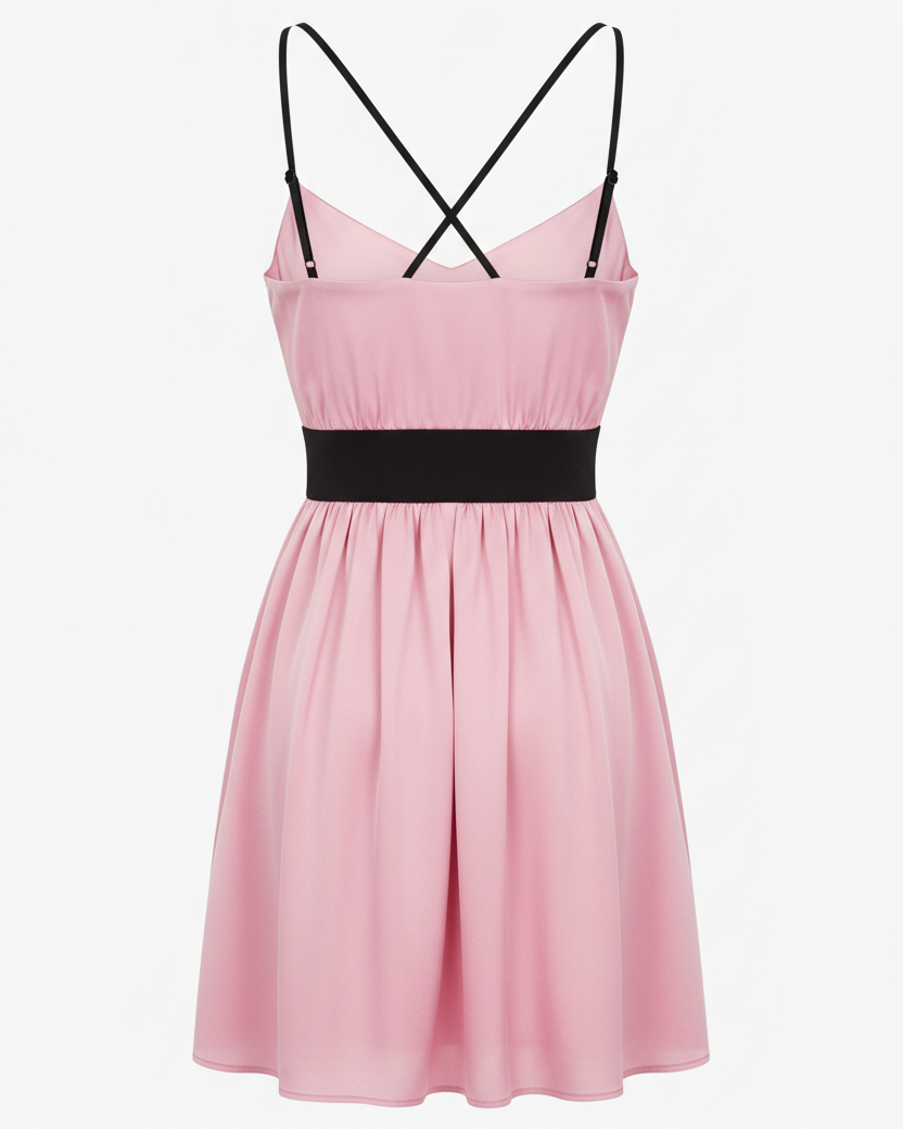 Pink Strap Mini Dress