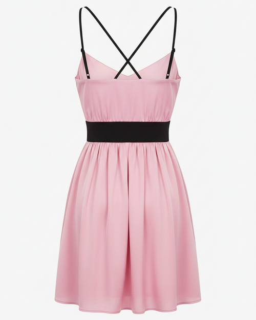 Pink Strap Mini Dress