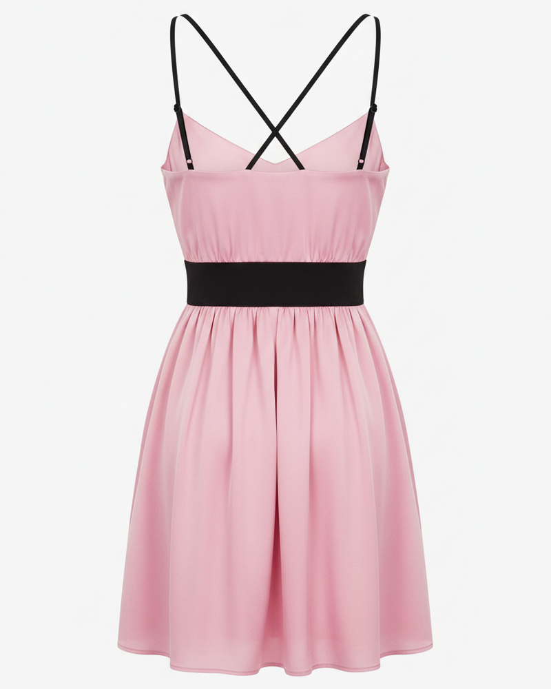 Pink Strap Mini Dress