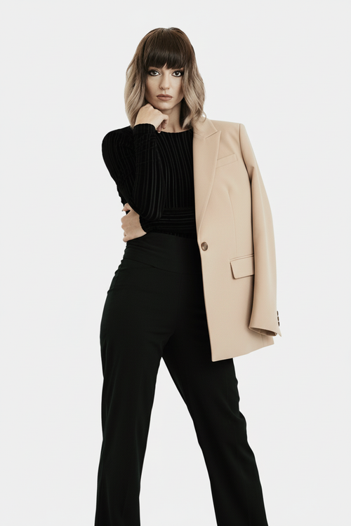 Women's Classic Blazer - Beige